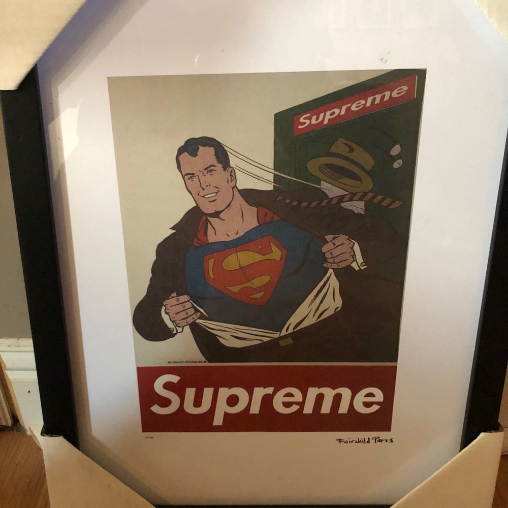 Supreme x Superman Fairchild Paris Rare Wall Art.